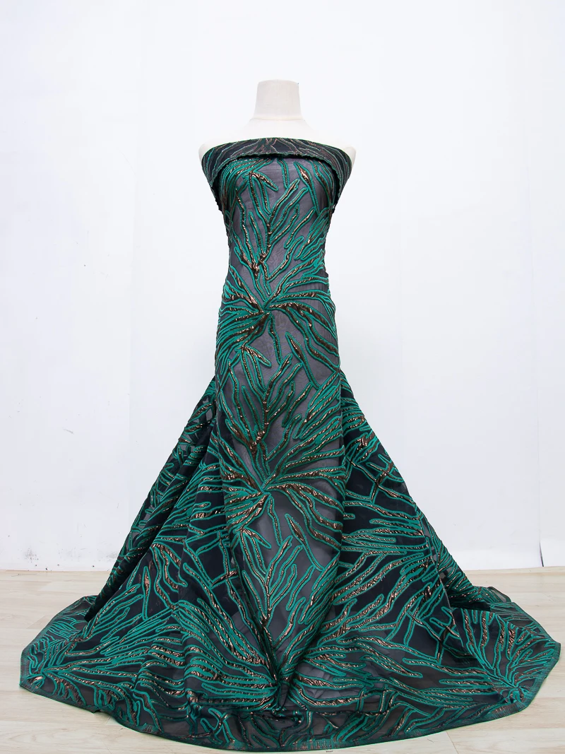 ผ้าแจ็คการ์ดโบรเคดกินี Kalume ล่าสุด 5 หลา ผ้าลูกไม้แอฟริกัน 2025 ผ้าโบรเคดไนจีเรียคุณภาพสูงสำหรับชุดแต่งงาน