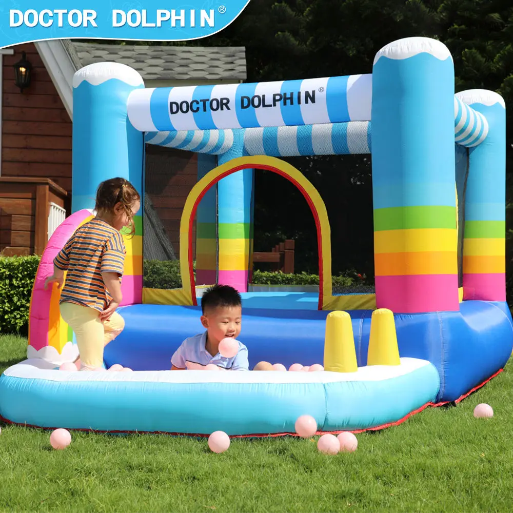 Back garden rainbow inflatable castle cartoon inflatable castle children's game inflatable castle