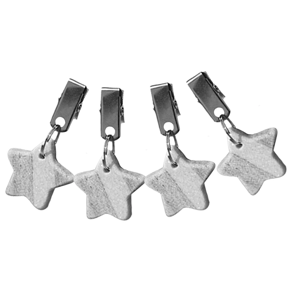 

4pcs Tablecloth Clips 3*3*1 Marble Stainless Steel Weights Anti Wind Home Party Picnic Camping Reusable Clamps