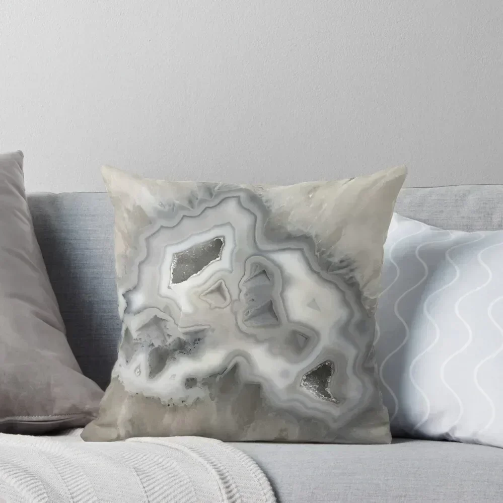 

A Splash of Stone Agate Throw Pillow Decorative Cushion Custom Cushion luxury home accessories pillow pillowcase pillow