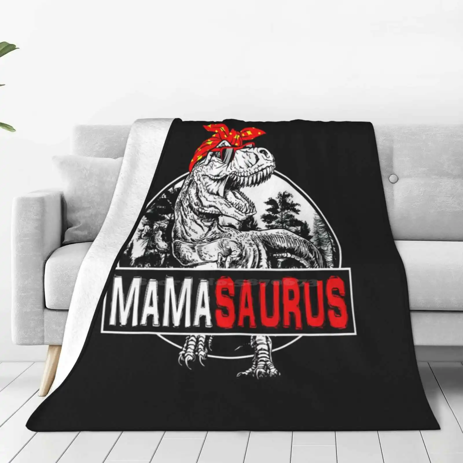 Mamasaurus T Rex Mama Saurus Dinosaur Family-Camiseta A Juego Top Quality Comfortable Bed Sofa Soft Blanket Dinosaur Mama