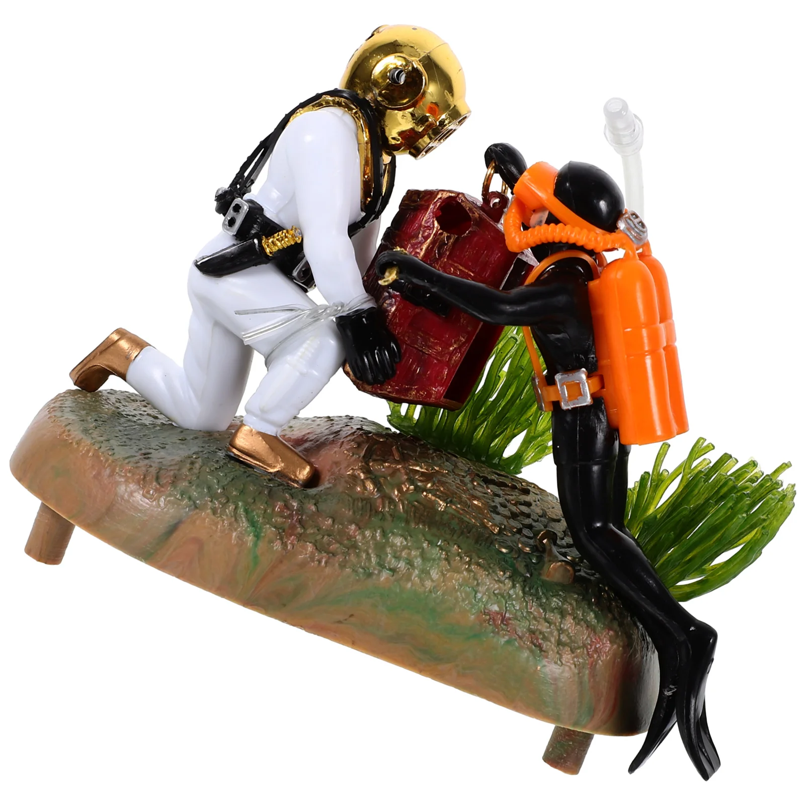 

Plastic Fish Diver Treasure Unique Aquarium Decor Desktop Ornament Gift Accessories Fish Tank Accessories Reliable Eco-Friendly