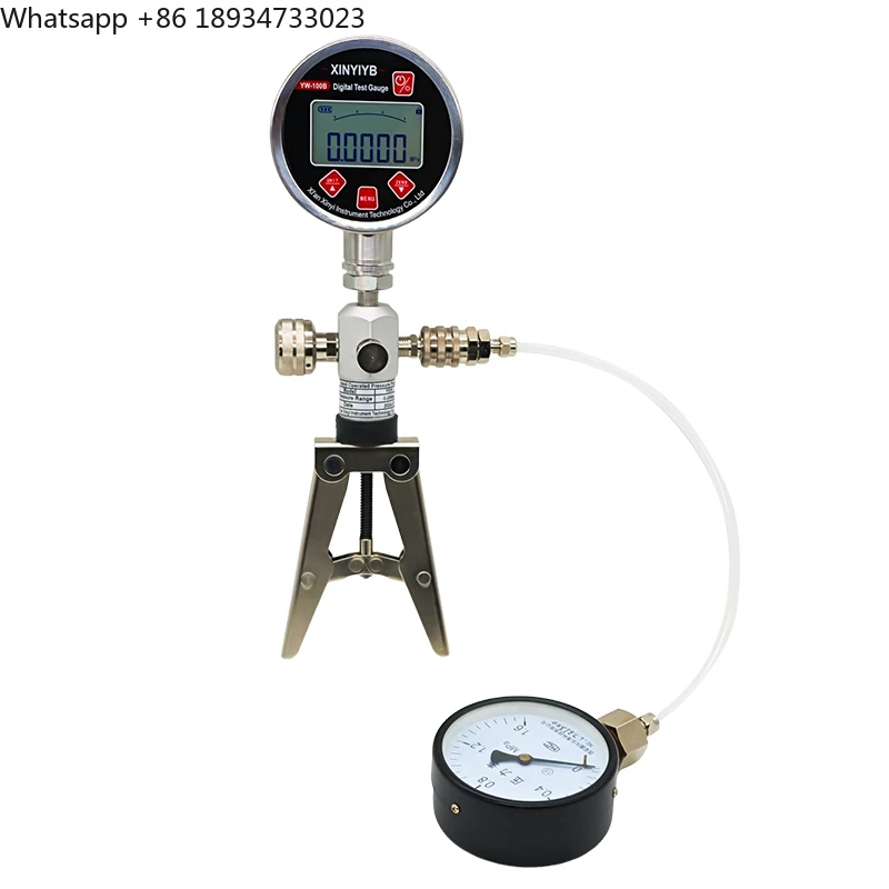 Manual Air Pump Handheld Gas Pressure Calibration Pump 20Bar with Digital Pressure Gauge Set