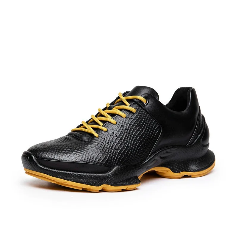 

Мужские кожаные кроссовки для активного отдыха, дышащие оксфорды, молодежные повседневные кроссовки на платформе для походов