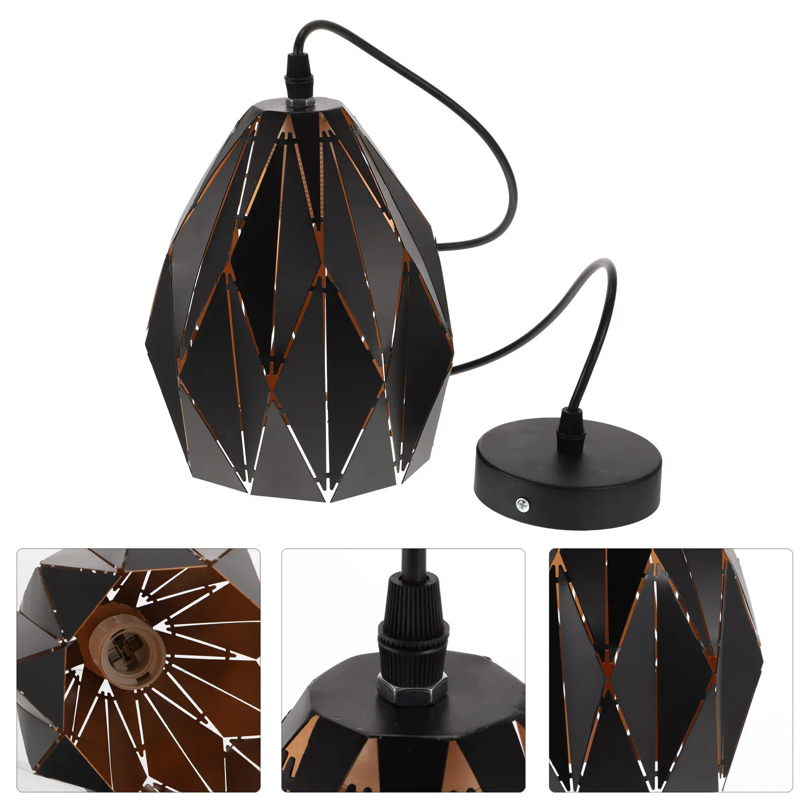 

1Pcs Industrial Iron Craft Ceiling Lamp Vintage Pendant Light Retro Style Ceiling Hanging Lamp for Indoor Home Restaurant Bar