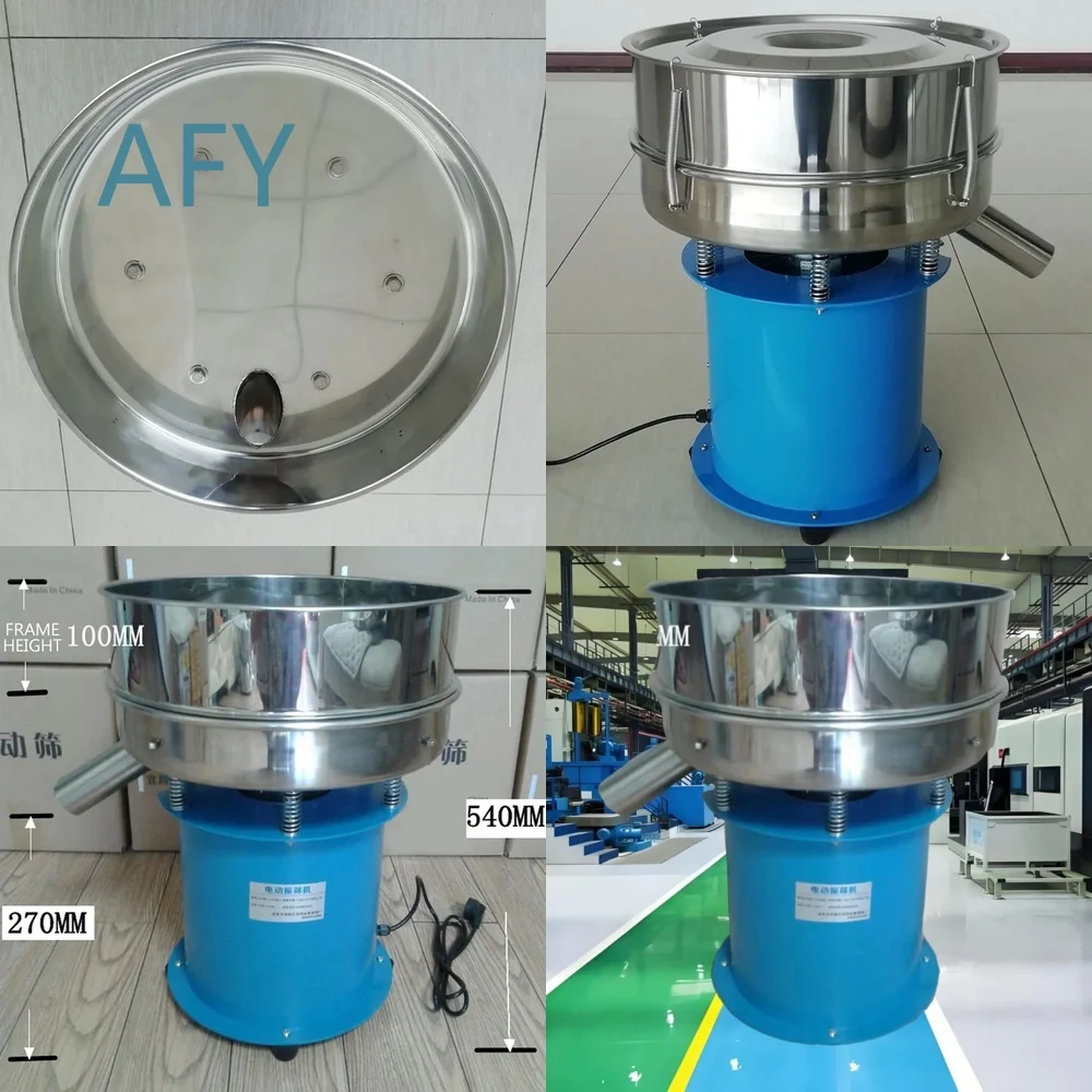 Electric Food Sieve Machine for Home Kitchen Use Vibrating Screen Sifter for Powder Spices Flour Coffee Beans Electrostatic