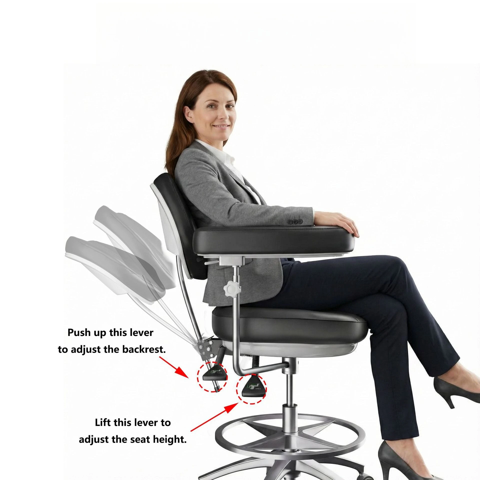 Doctor operating chair Nurse back chair Assistant chair Rotating liftable barber chair