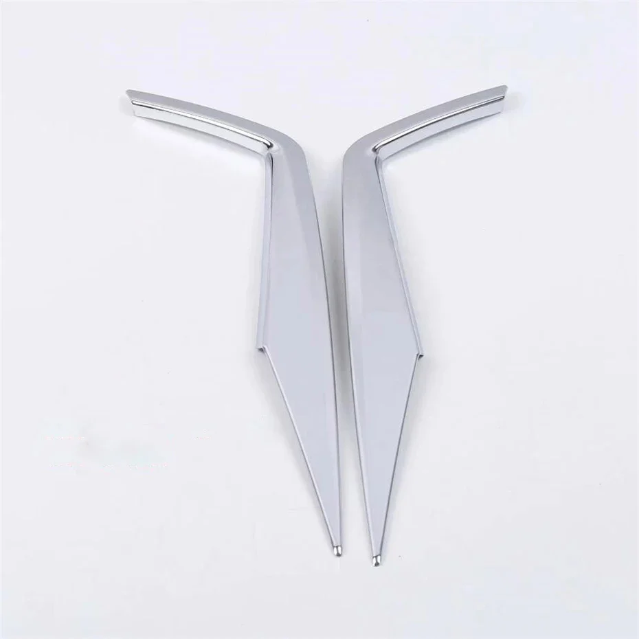 ABS Chrome Front Fog Light Lamp Eyelid Eyebrow Decoration Frame Cover Trim Fit For Skoda Kodiaq 2017 - 2023 Car Accessories