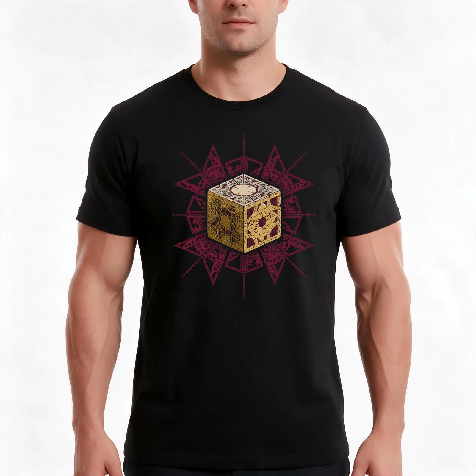 Lament Configuration T-Shirt, Summer Casual Cotton Tee, Oversized Streetwear Tops, Vintage Graphic Print, Loose Fit Short Sleeve