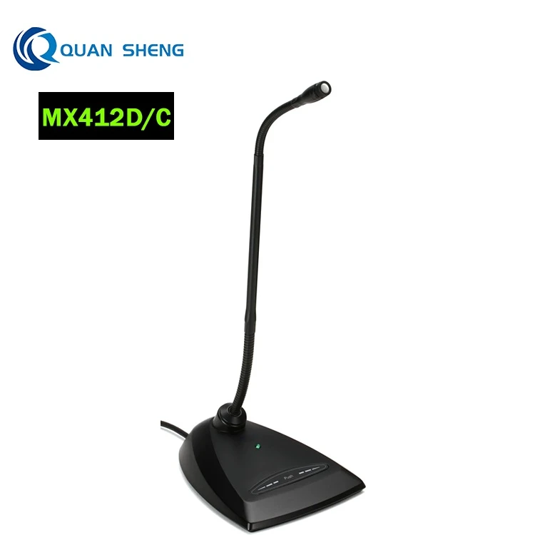 MX412D/C 12-inch Cardioid Wired Condenser Gooseneck Microphone Conference Desktop USB MIC with Desktop Base and Preamp