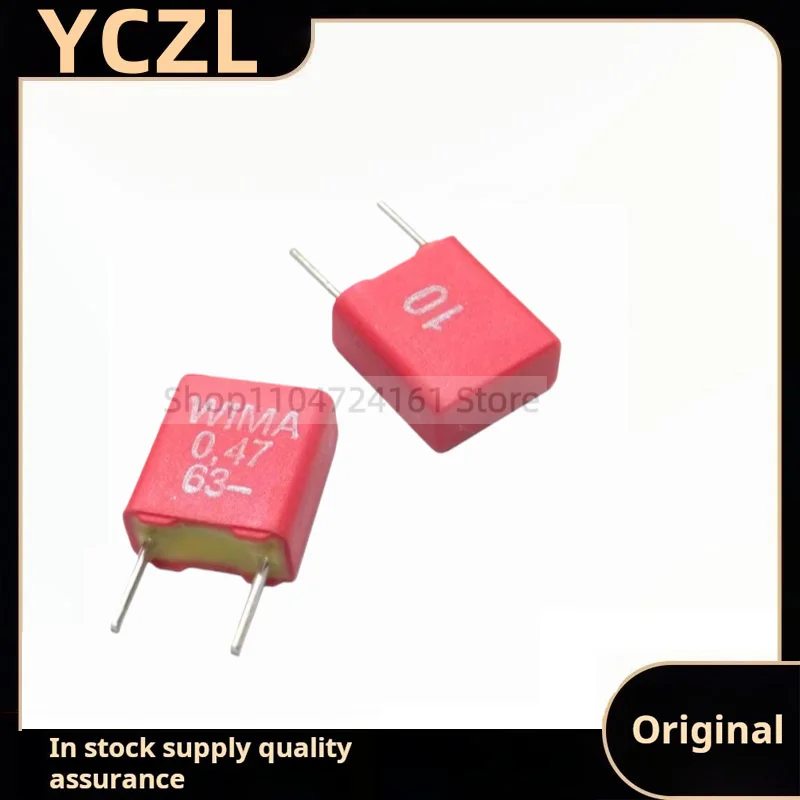 10 قطعة العلامة التجارية الجديدة حقيقية 0.47 فائق التوهج 63 فولت MKS2 فيلم مكثف 474/470nF