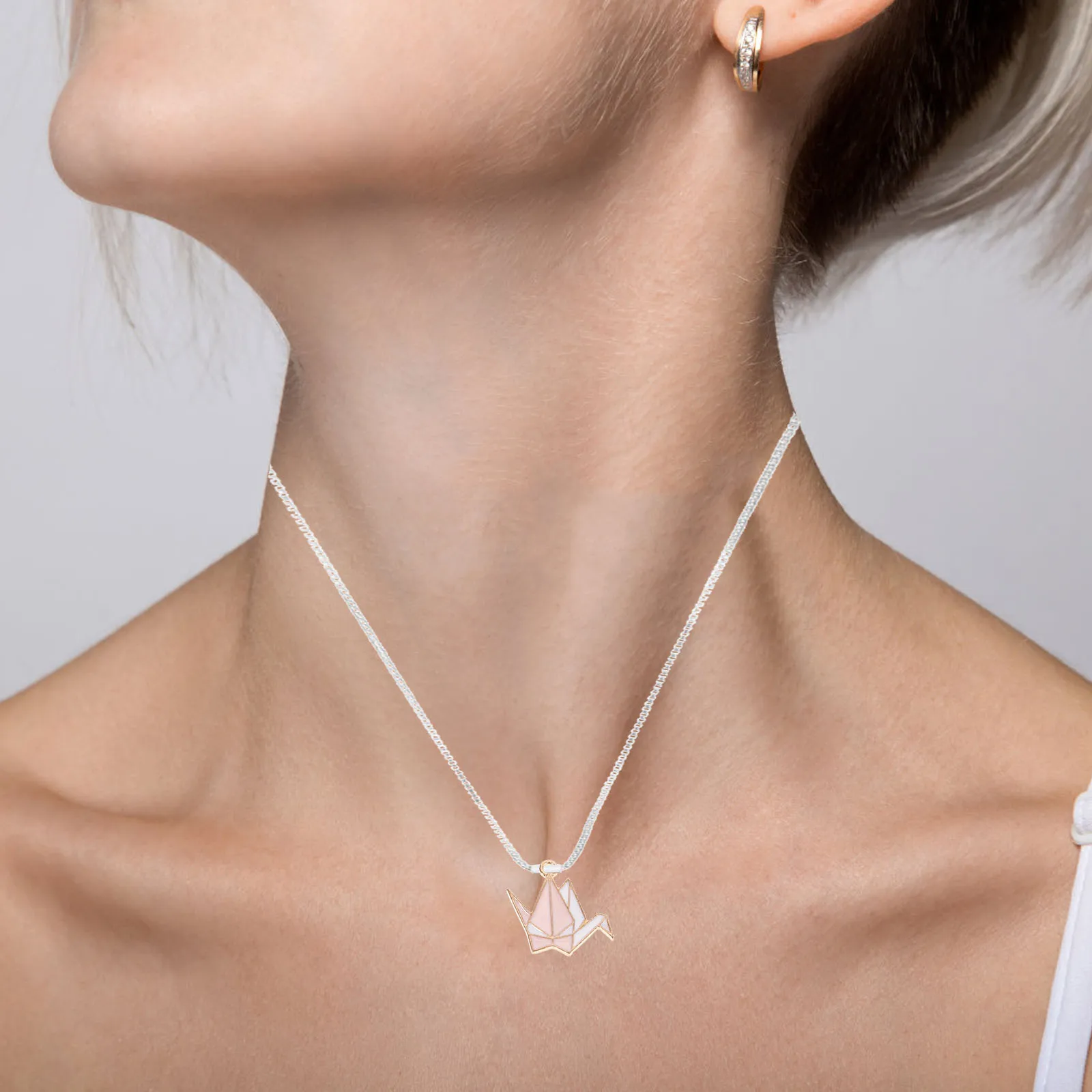 10pcs Origami Crane Charms Diy Earring Pendants Necklace Bracelet Making Handmade Alloy Decorations Hanging Accessories For