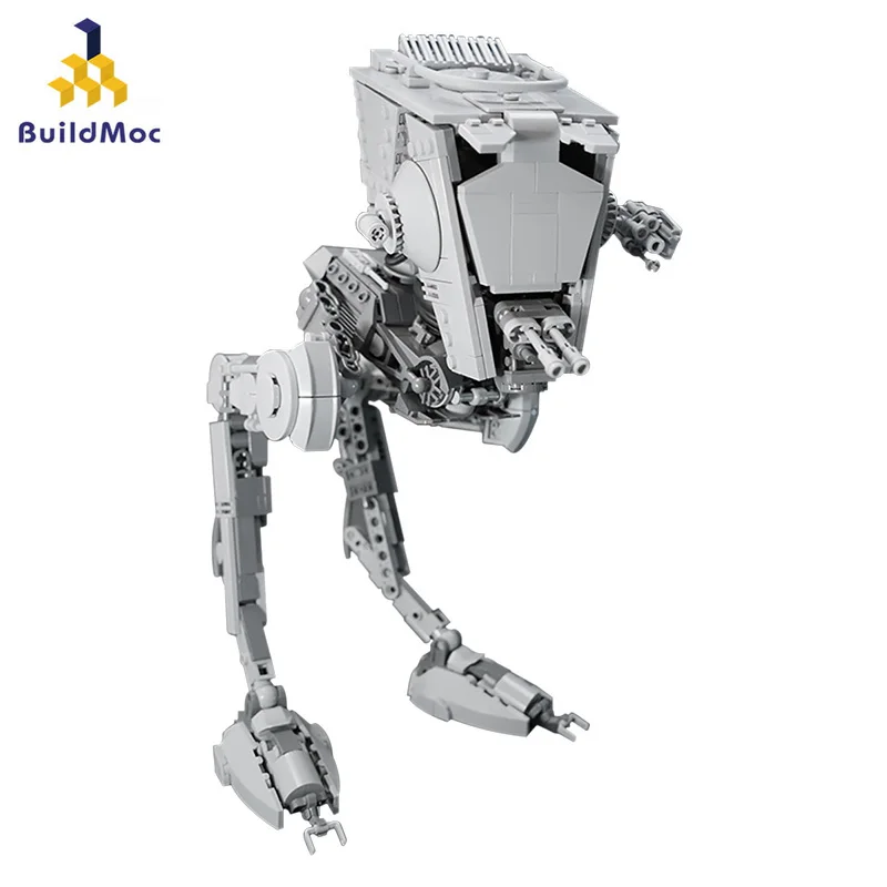 MOC-14608 Articulated SW AT-ST Robot Star of Space Wars Walker Robot Building Blocks Assemble Brick Parts Kid STEM Toy DIY Gift