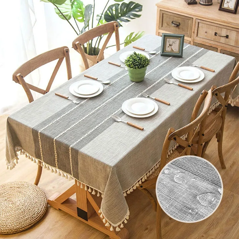 

Coffee Table Kitchen Decoration Waterproof Table Cover for Dining Japanese Tablecloth, Anti-slip and Wear-resistant, Rectangular