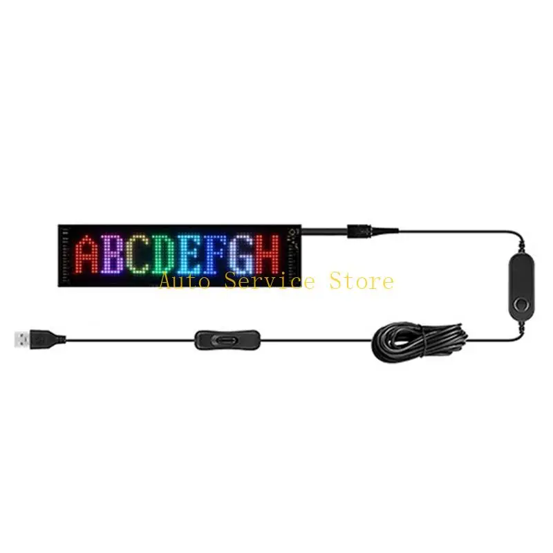 462A LED Panel Scrolling Bright Advertising Car Signs Flexible USB 5V Scrolling Text