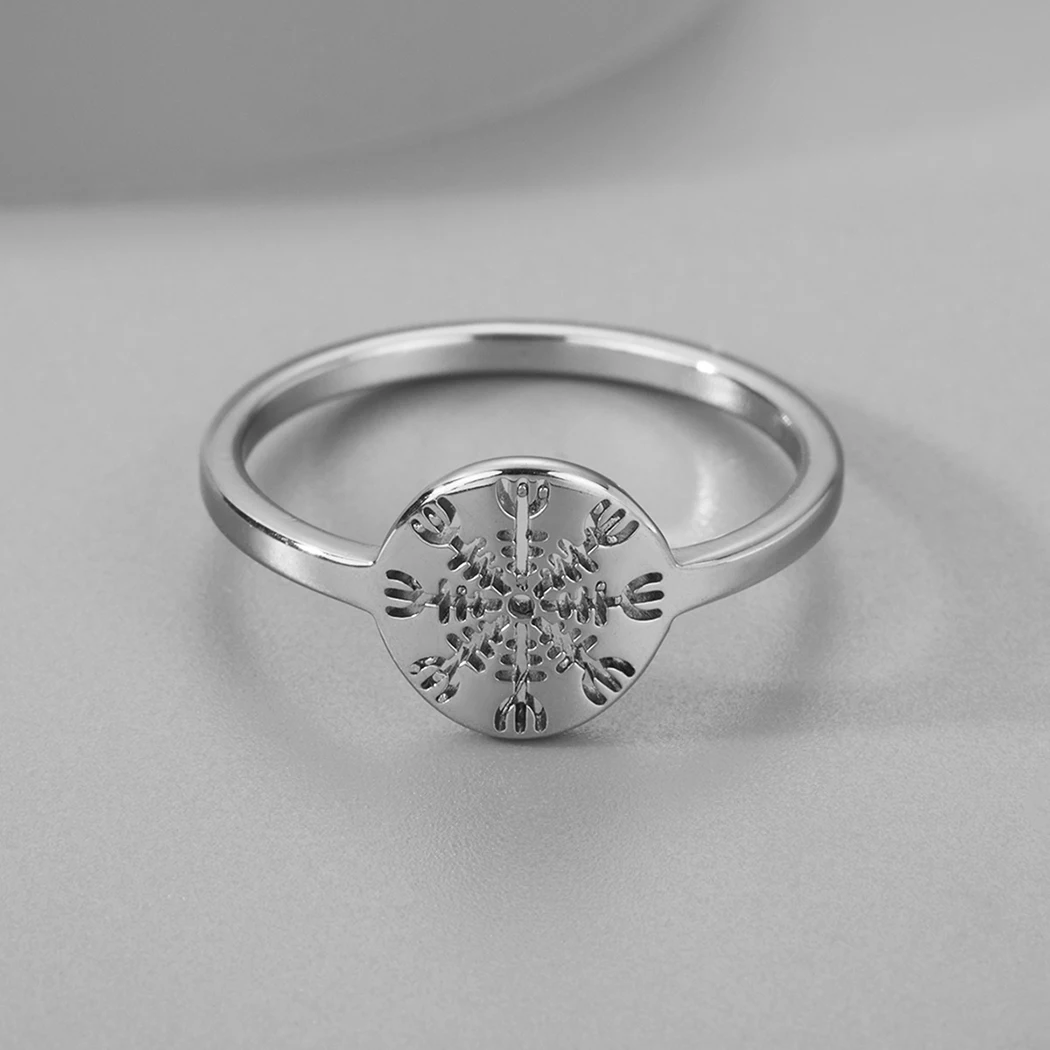 Chandler Stainless Steel Talisman Rune Ring Valknut Norse Jewelry Birthday Party Gift Idea for Men and Women