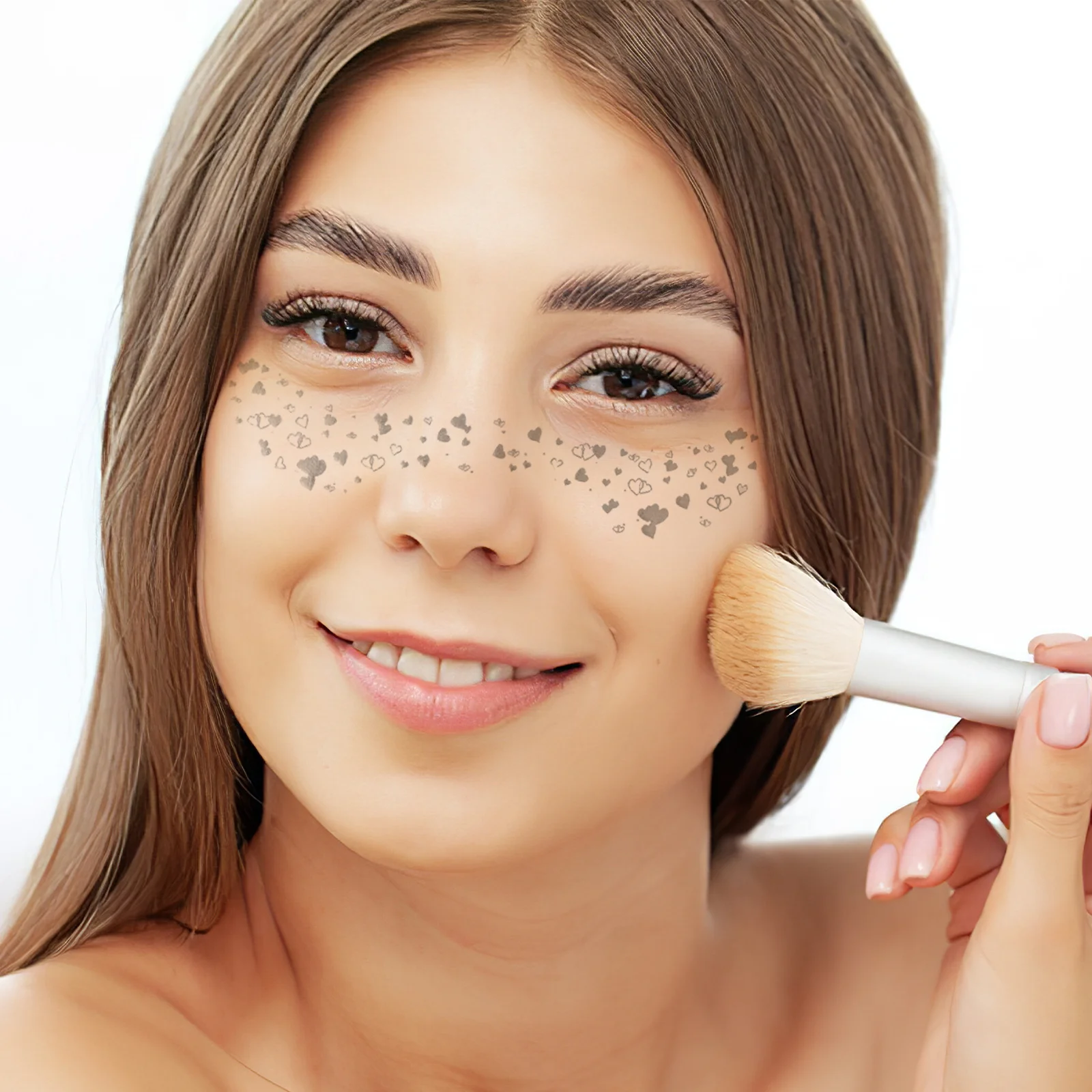 

6 листов водонепроницаемые временные наклейки с веснушками для лица, блестящие нашивки с веснушками, приятные для кожи, долговечные искусственные веснушки