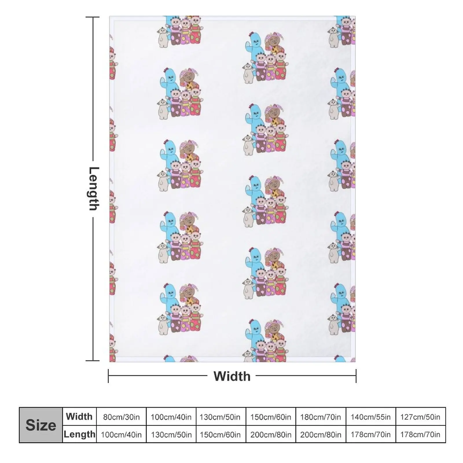 Iggle piggle , upsy daisy, Makka Pakka Throw Blanket Bed decorative Bed linens Blankets