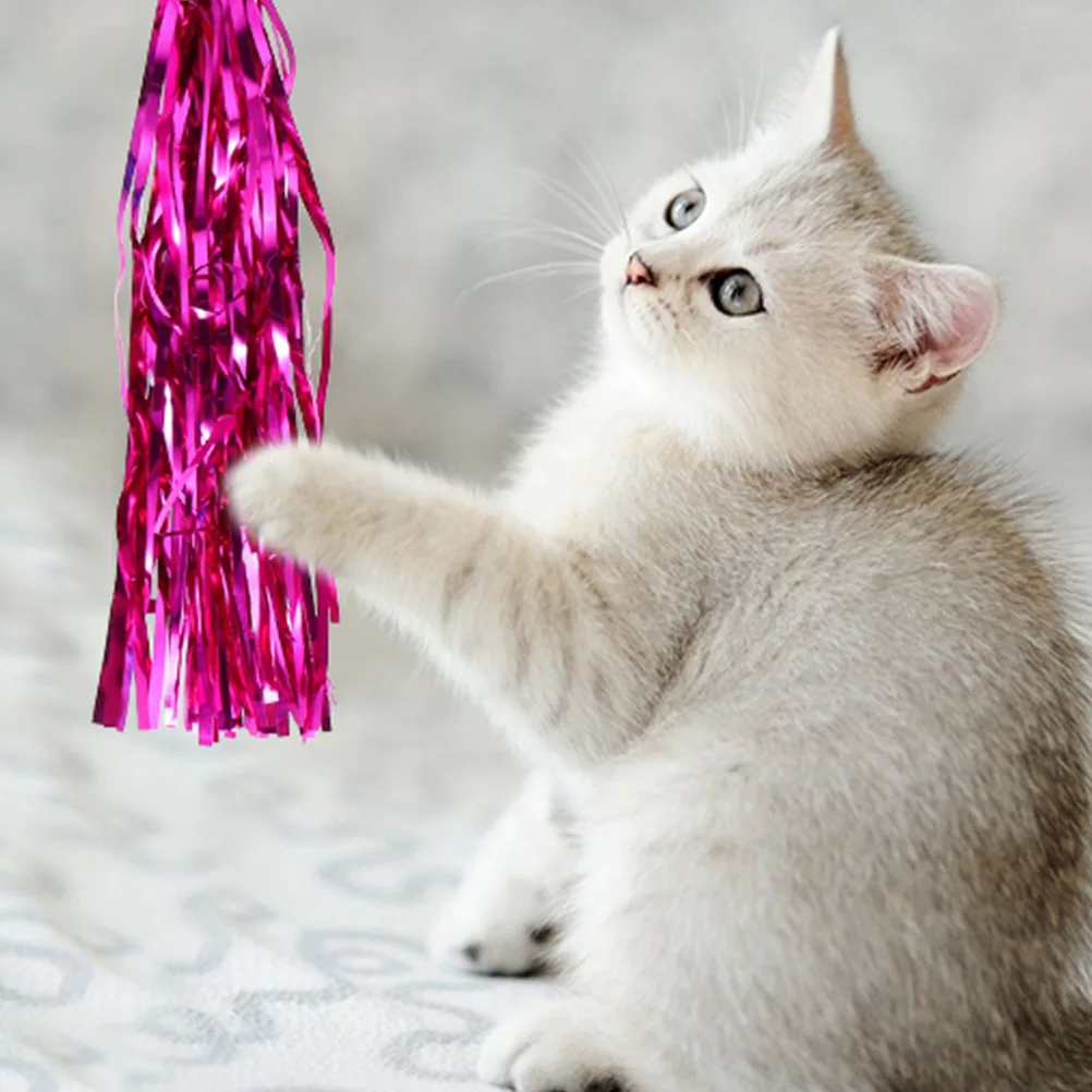 

15Pcs Cat Teasing Stick Replacement Tassel Bell Kitten Interactive Plaything Stimulate Hunting Instincts Cat Exercise Play