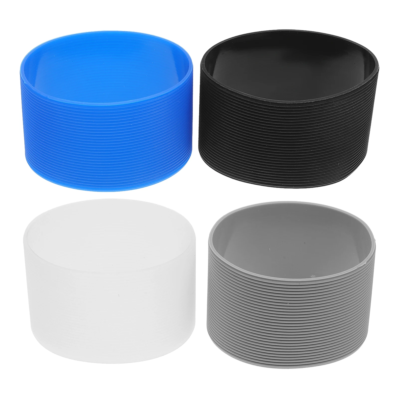 

4pcs Heat-Insulated Cup Cover Anti-Slip Bottle Sleeve Water Bottle Band Protective Sleeve For Glass Tumbler Heat Resistant