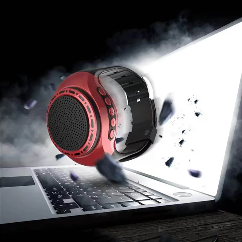 

AT82-USB Перезаряжаемая велосипедная аудиосистема Портативные наручные часы Динамик Крутое освещение Bluetooth-совместимая спортивная музыка FM-радио B