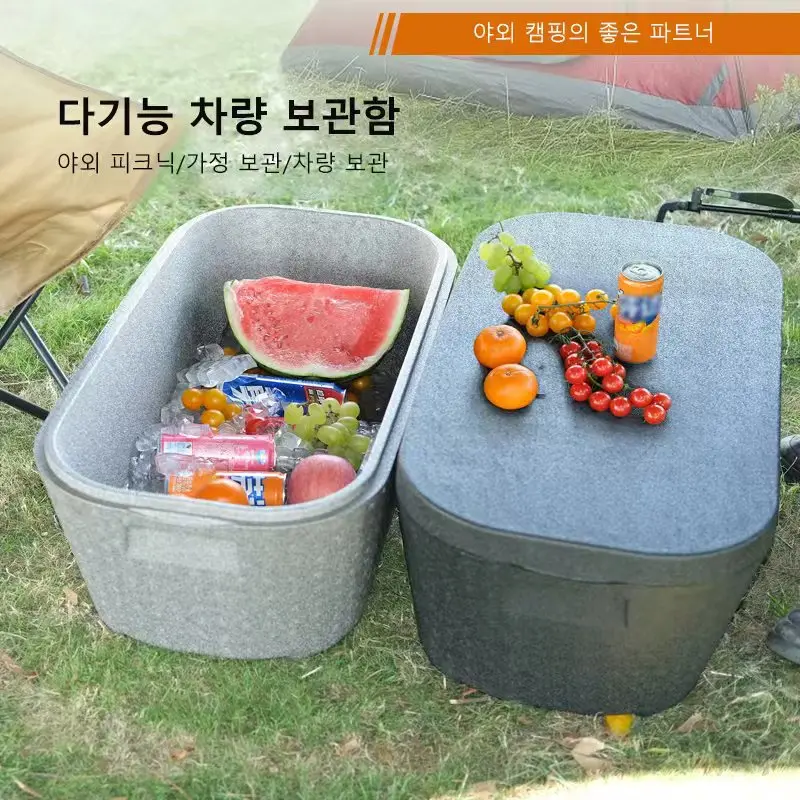 테슬라 모델 Y 주니퍼 2021-2025 2026 모델 3 하이랜드 2024 2025 캠핑 여행용 보냉 트렁크 수납함 (앞 트렁크, 뒤 트렁크) 썸네일 2