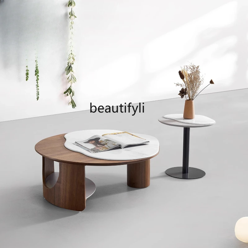 

Modern simple coffee table combination living room household small apartment light luxury high-end designer coffee table