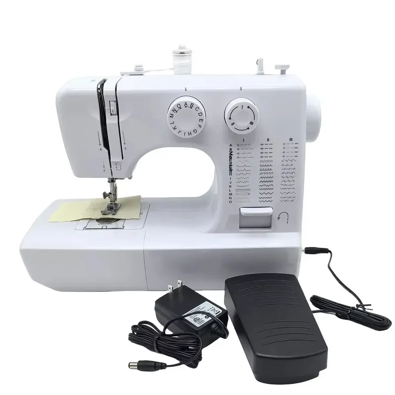 for Multifunctional Double Needle Overseam Buckle Mini Desktop Electric Home Sewing Machine