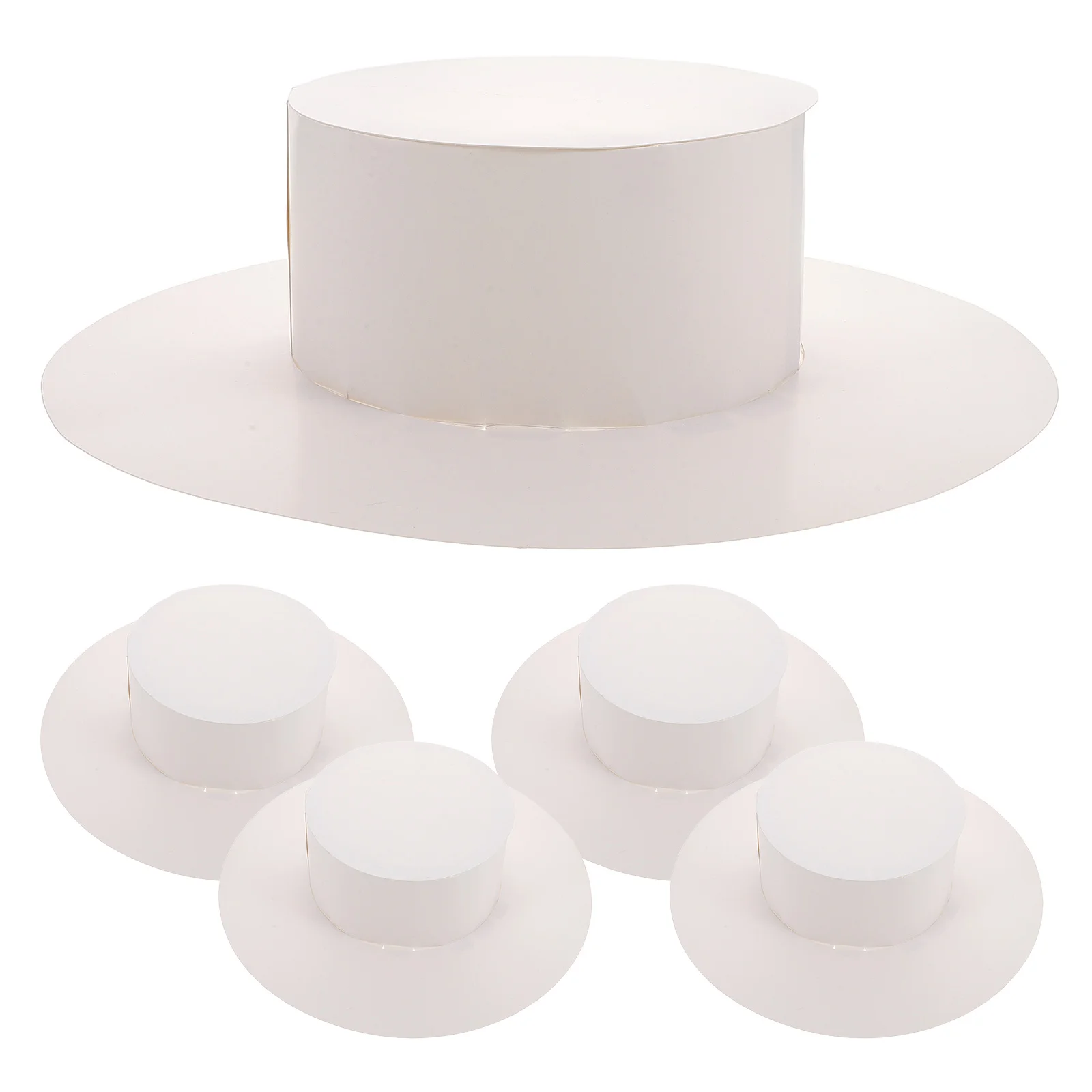 5Pcs DIY Kids Paper Hats for Painting Craft Activities Creative Blank Sun Hats for Children Preschool Art and Family Projects