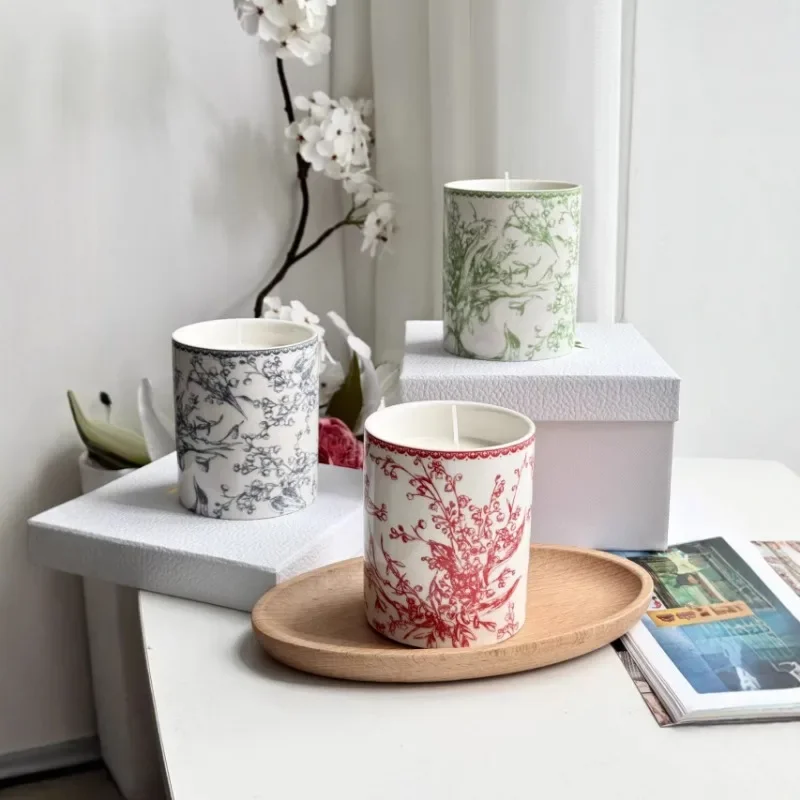 Jade Lily Of The Valley Scented Candle Series Nordic Minimalist Ceramic Fragrance For Home Use As A Gift