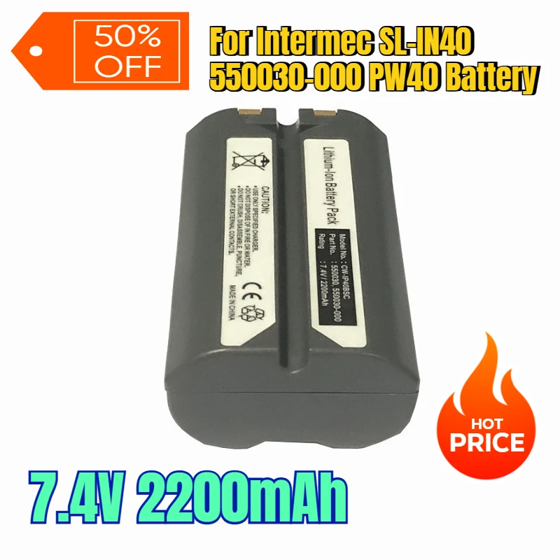 

7.4V 2200mAh for Intermec SL-IN40 550030-000 PW40 Battery