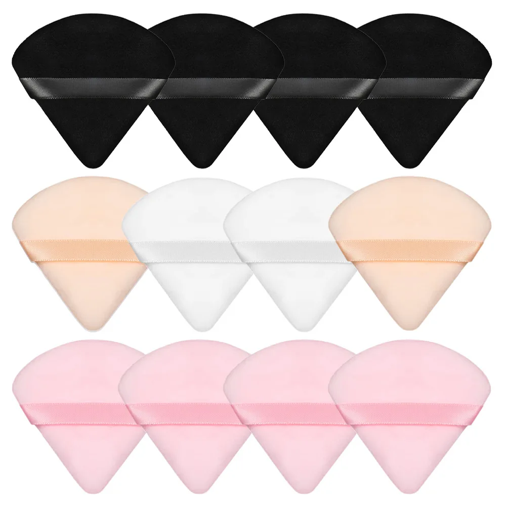 مثلث مروحة على شكل مسحوق رقيق نفخة العسل نفخة ماكياج إعداد وسادة هوائية غرامة رقيق مسحوق خاص الإسفنج مسحوق جاف نفخة #1