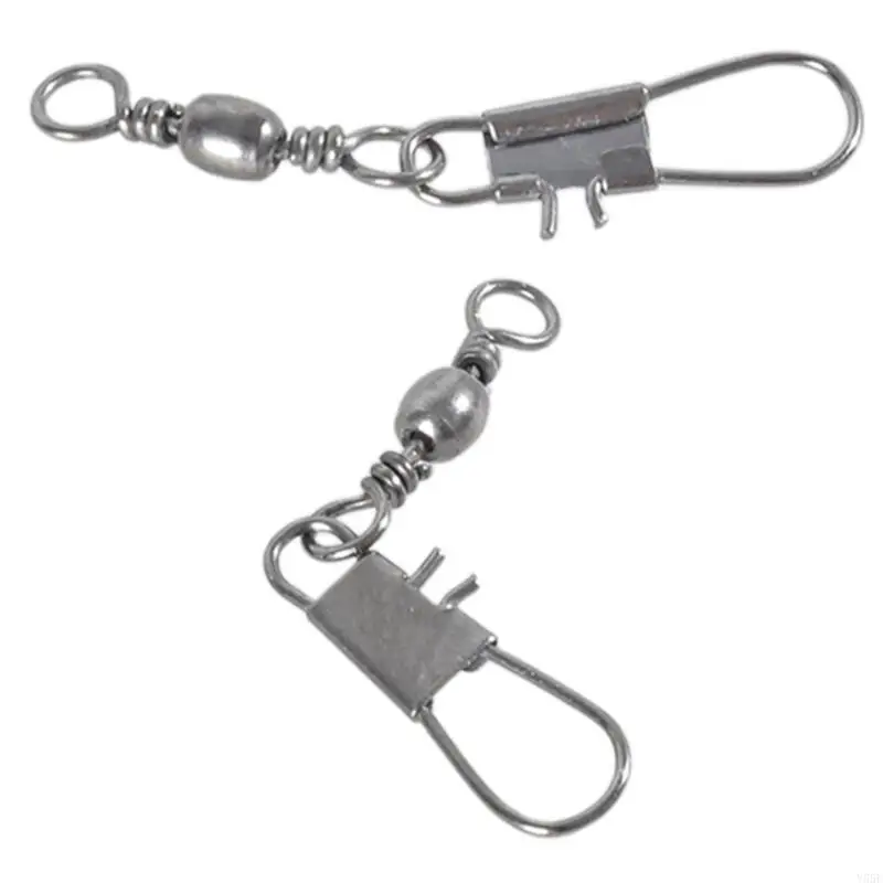 Y55E 50pcs Stainless steel swivels fishing lure Connector accessories