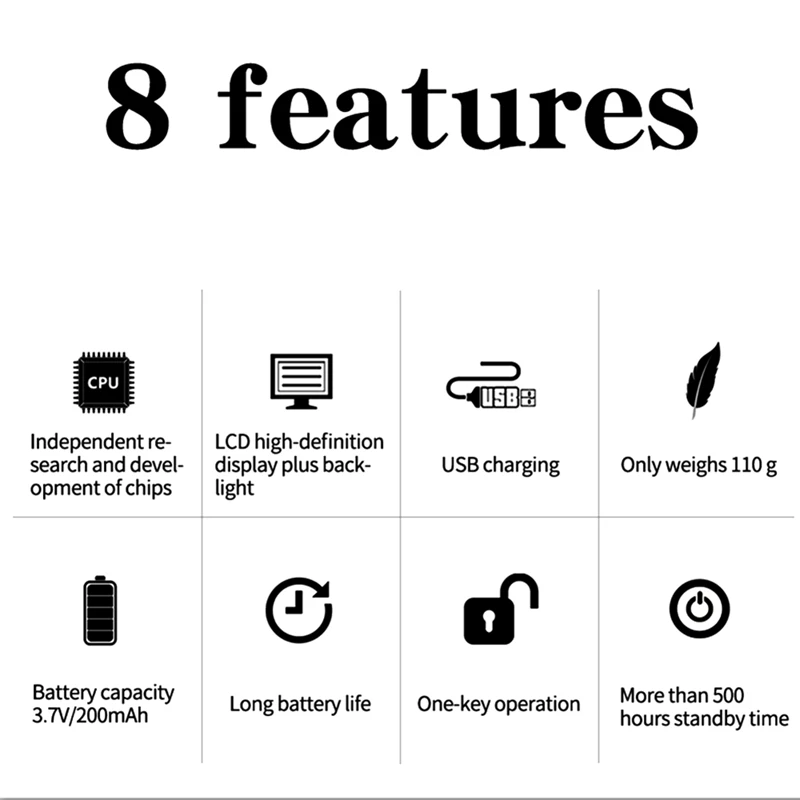 LCD Display Electronic Timer Switch USB Rechargeable Timer Padlock Travel Electronic Timer-Silver