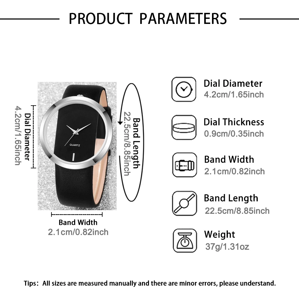 2pc Women's Light Luxury Four Piece Watch Gift Set | Fashionable Quartz Watch and Accessories, Showcasing Daily Elegance