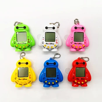 만화 귀여운 로봇 클래식 향수 애완 동물 게임기, 크리에이티브 재미 가상 애완 동물 키우기 미니 핸드헬드 전자 게임기