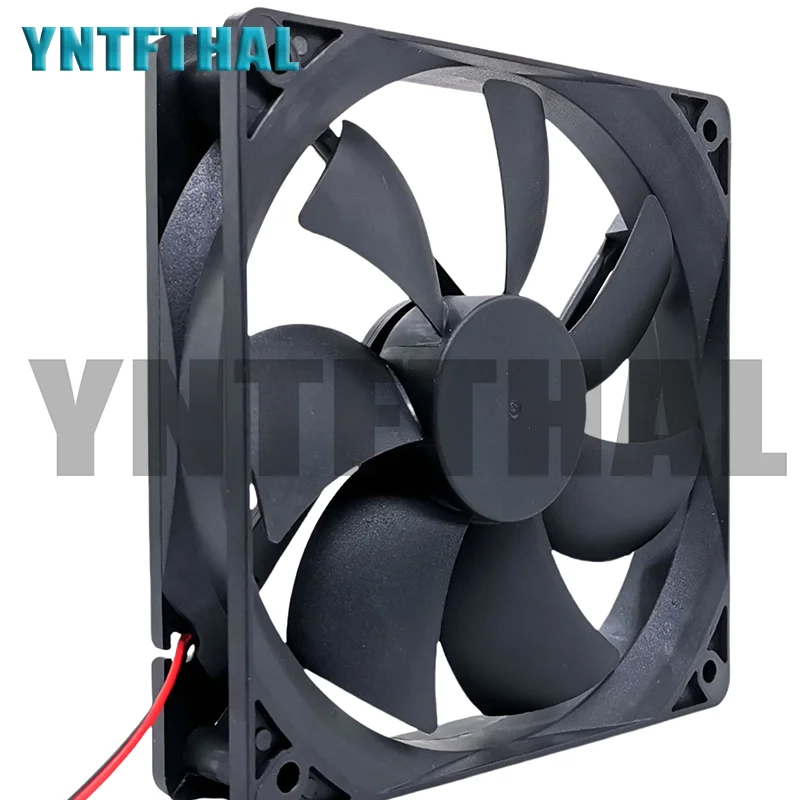 Ventilador de refrigeração quadrado, S1202512L, DC 12V, 0.18A, 120x120x25mm, Novo, 2Pins