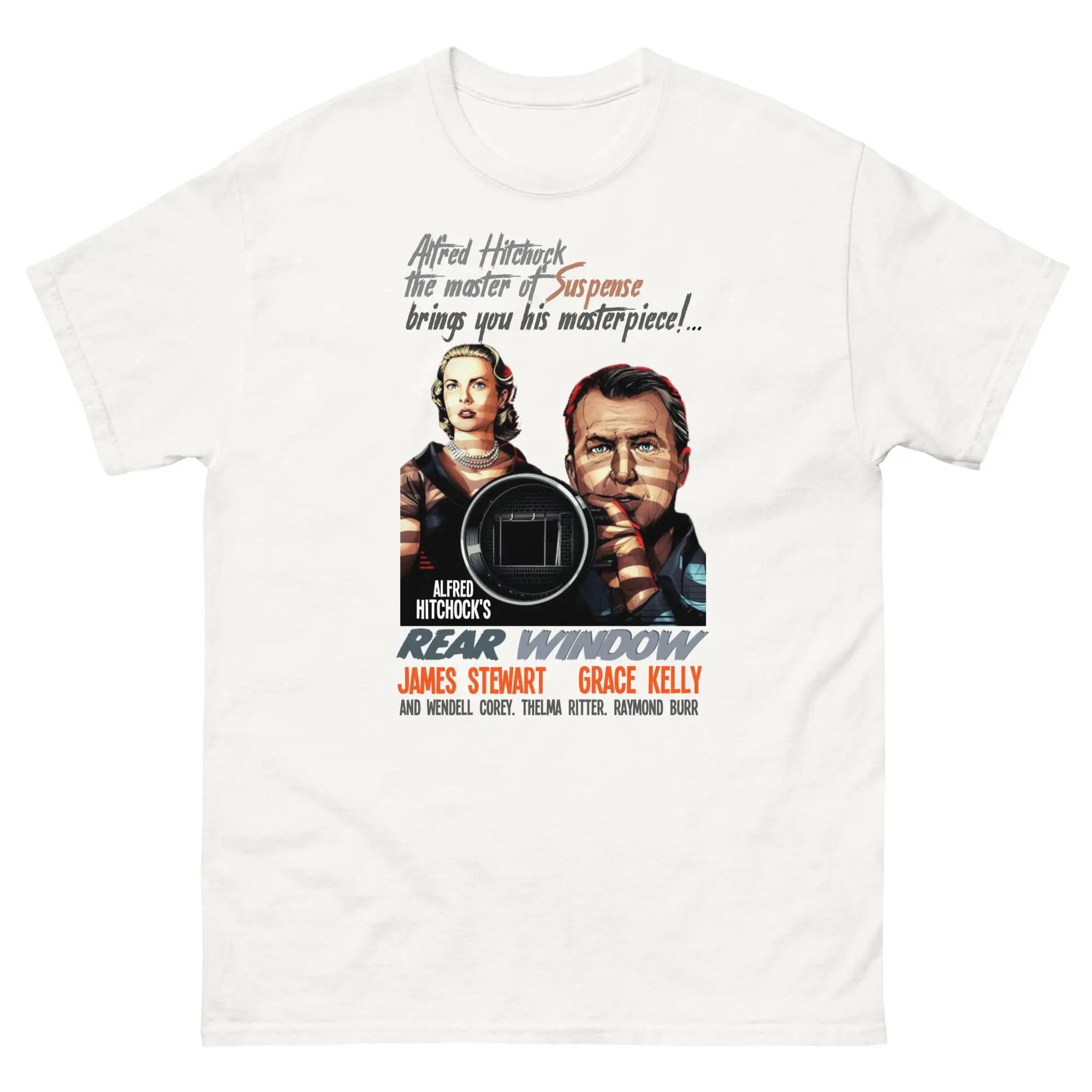 

Retro Mystery T-shirt with Retro 1950s Mysterious Thriller Style Pattern. Classic Cult Movie Poster Style Top Fan Gift. T-shirt.