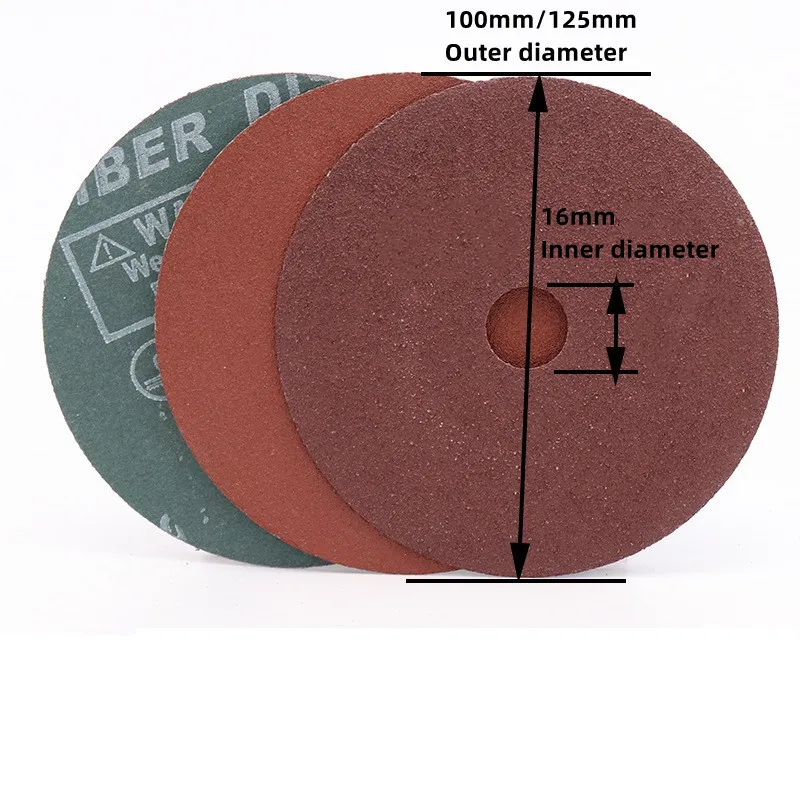 5 Stück Stahl-Schleifscheiben 4" 5" 100/125mm 24~120 Körnung Diamant-Polierscheibe Schleifscheibe für Winkelschleifer – Detail 2