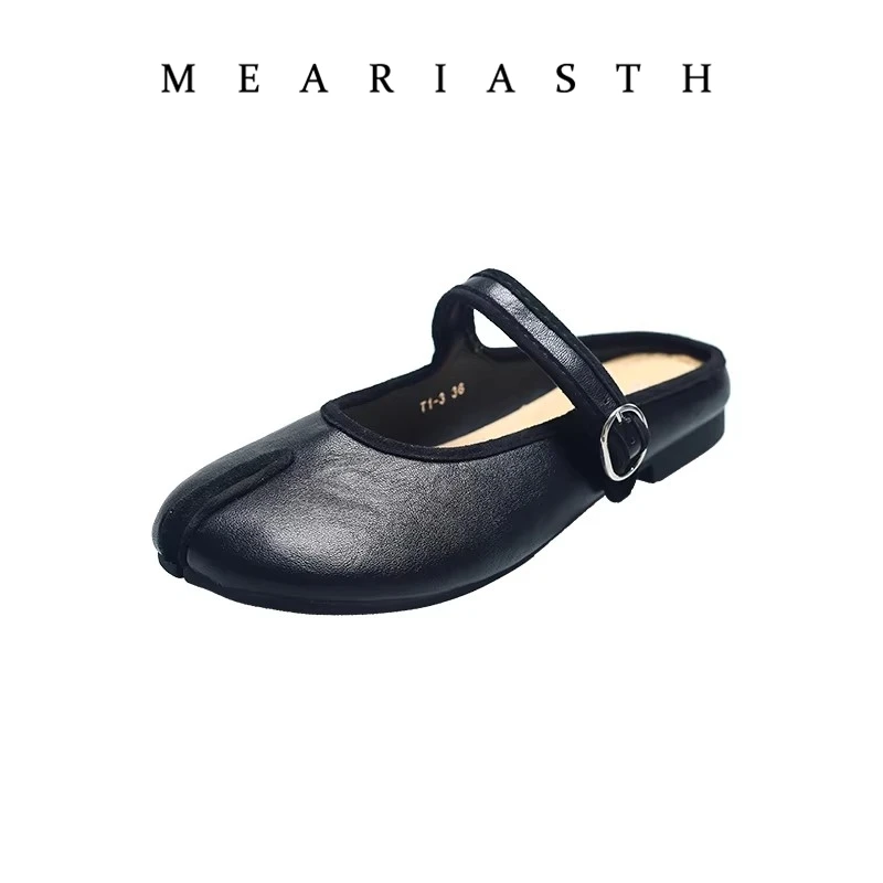 Women Split Toe Slippers Tabi Ninja Ballet-Style Mary Jane Flats Shallow Lazy Slip On Boat Slingback Mules Shoes Soft Loafers