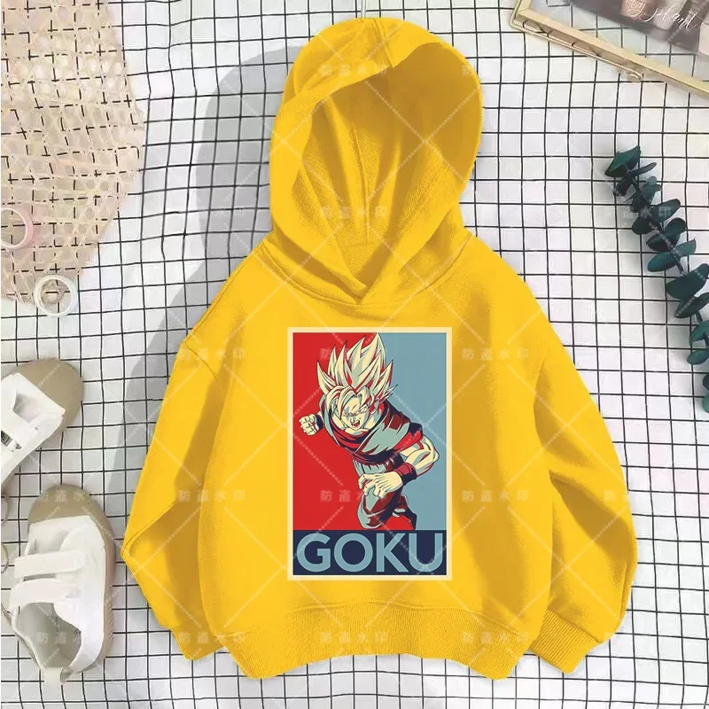 2024 ragazzi giappone Anime Dragon Ball Z Goku Cartoon Anime felpe con cappuccio abbigliamento per bambini magliette per adolescenti bambini Goku