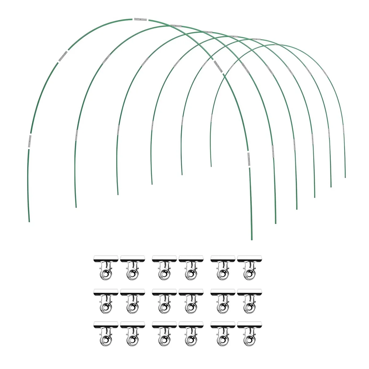 36 PCS Green House Hoops Grow Tunnel 6 Sets of 8.5 FT Long Garden Hoops Kit, Rust-Free Fiberglass Raised Beds Hoops