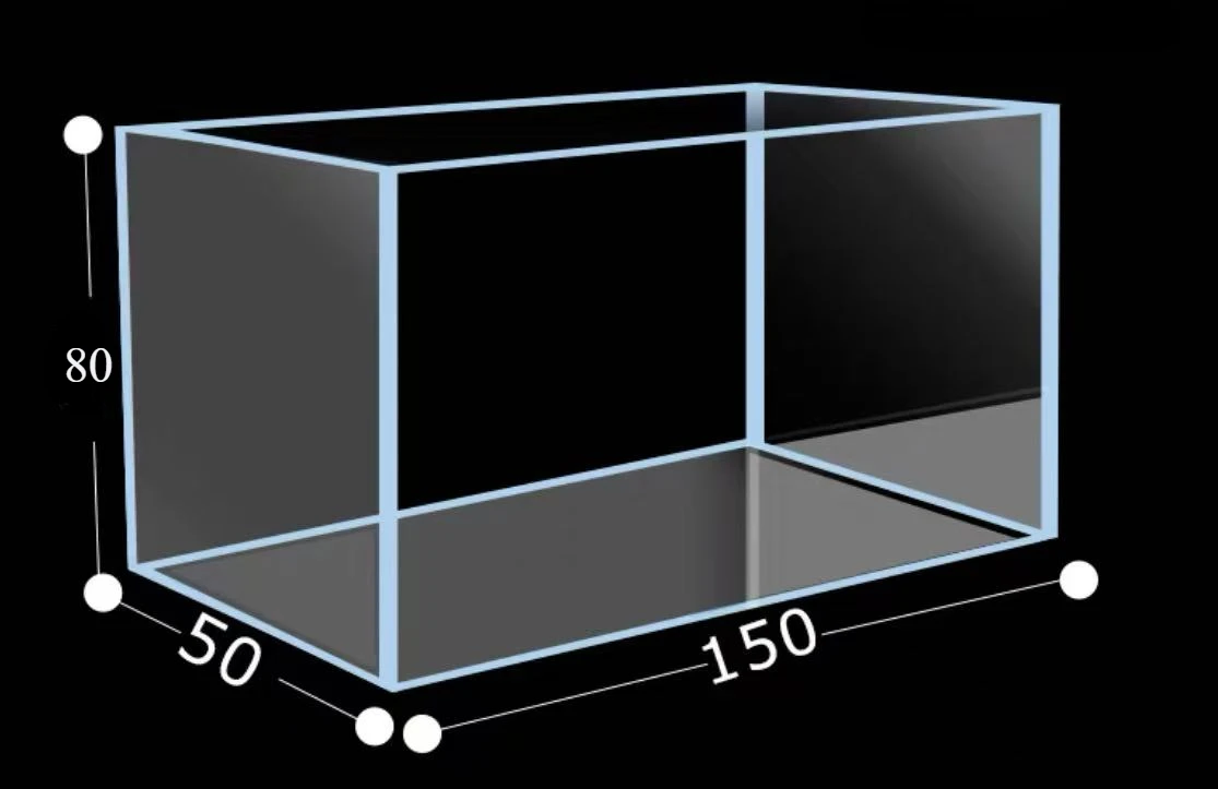 

Customized fish tank with dimensions of 1.5 * 0.5 0.8m and a thickness 15mm