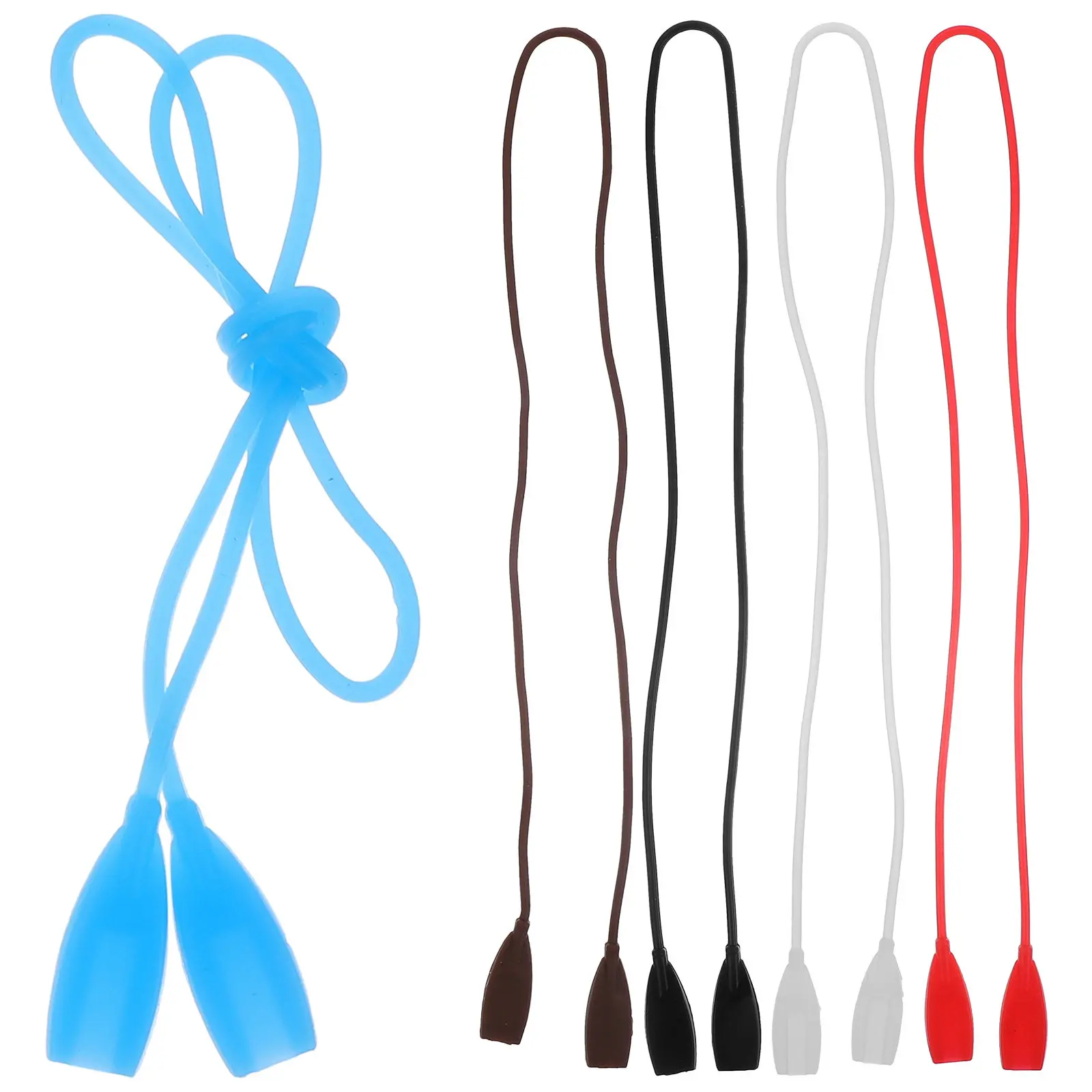 5Pcs Premium Silicone Glasses Retainer Non-Slip Portable Lightweight Eyeglass Cord Adjustable Glasses Strap for Sports Travel