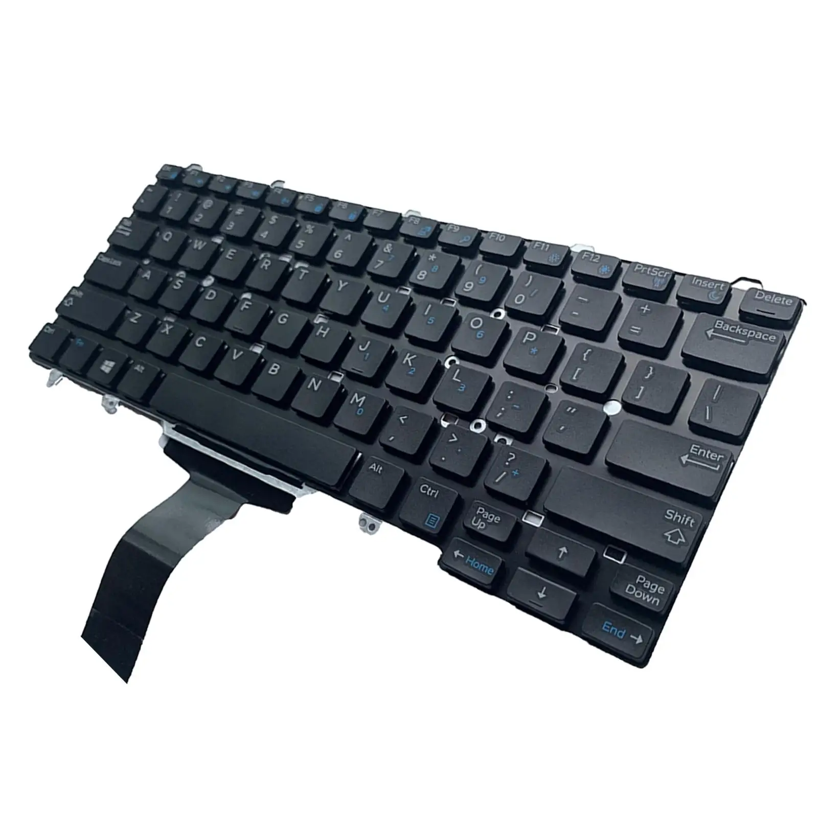 Laptop Keyboard US ABS Plastic Notebook Keyboard Replacement for Dell Latitude 3340 3350 E3340 E5450 E7470 0VW6J9 SN7230 Black