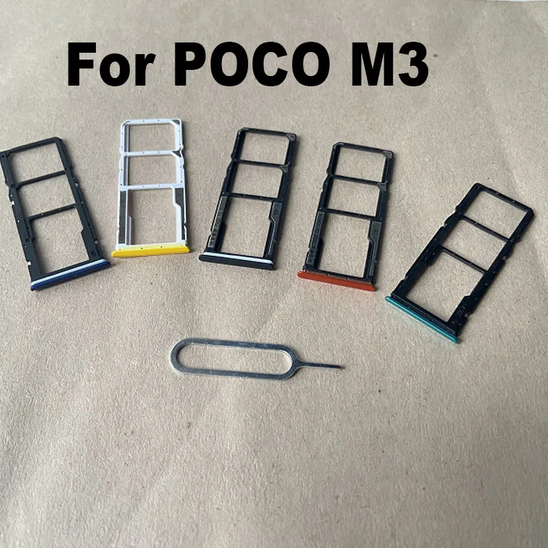 New For Xiaomi POCO M3 Sim Card Tray Slot Holder Socket Adapter Connector Repair Parts