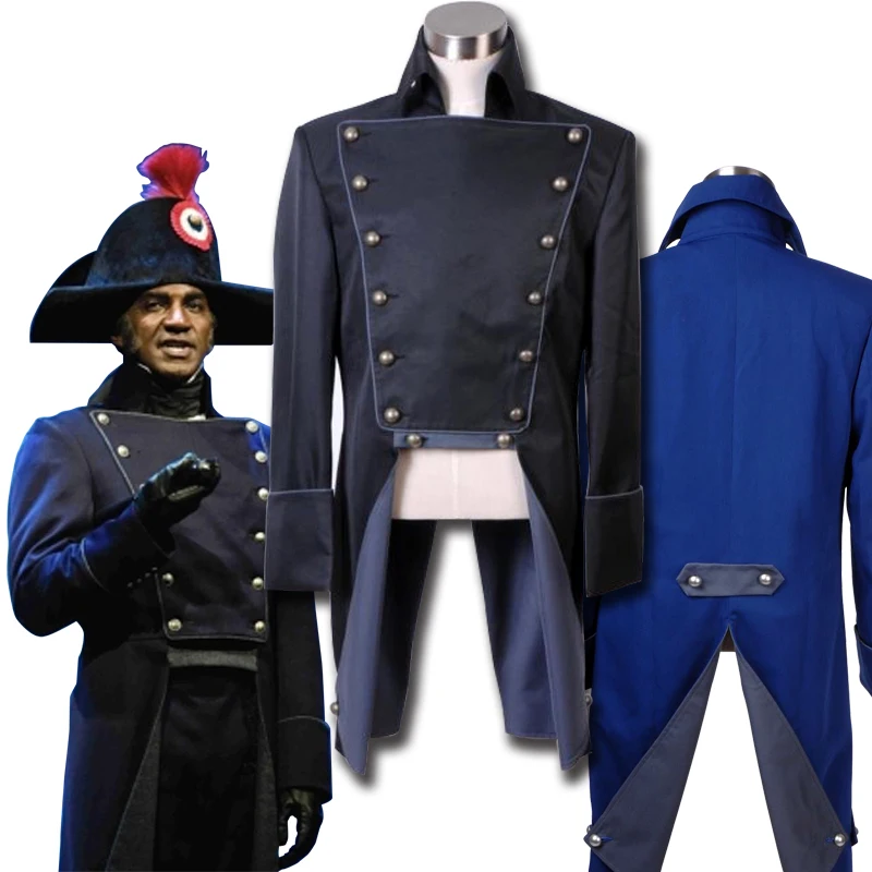 

Musical Les Miserables Cosplay Javert Costume Norm Lewis Les Misérables Role Play Stage Performance Jacket Halloween Coat