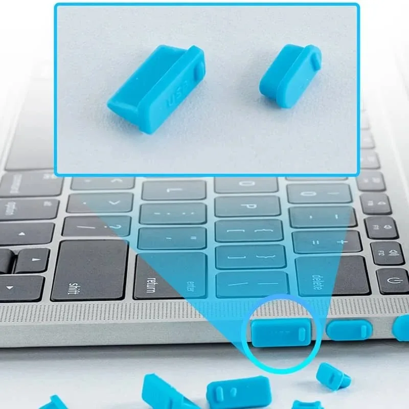 16Pcs Universal Silicone Laptop Dust Plug Set Multi Port Anti Dust Stopper Covers For Notebook