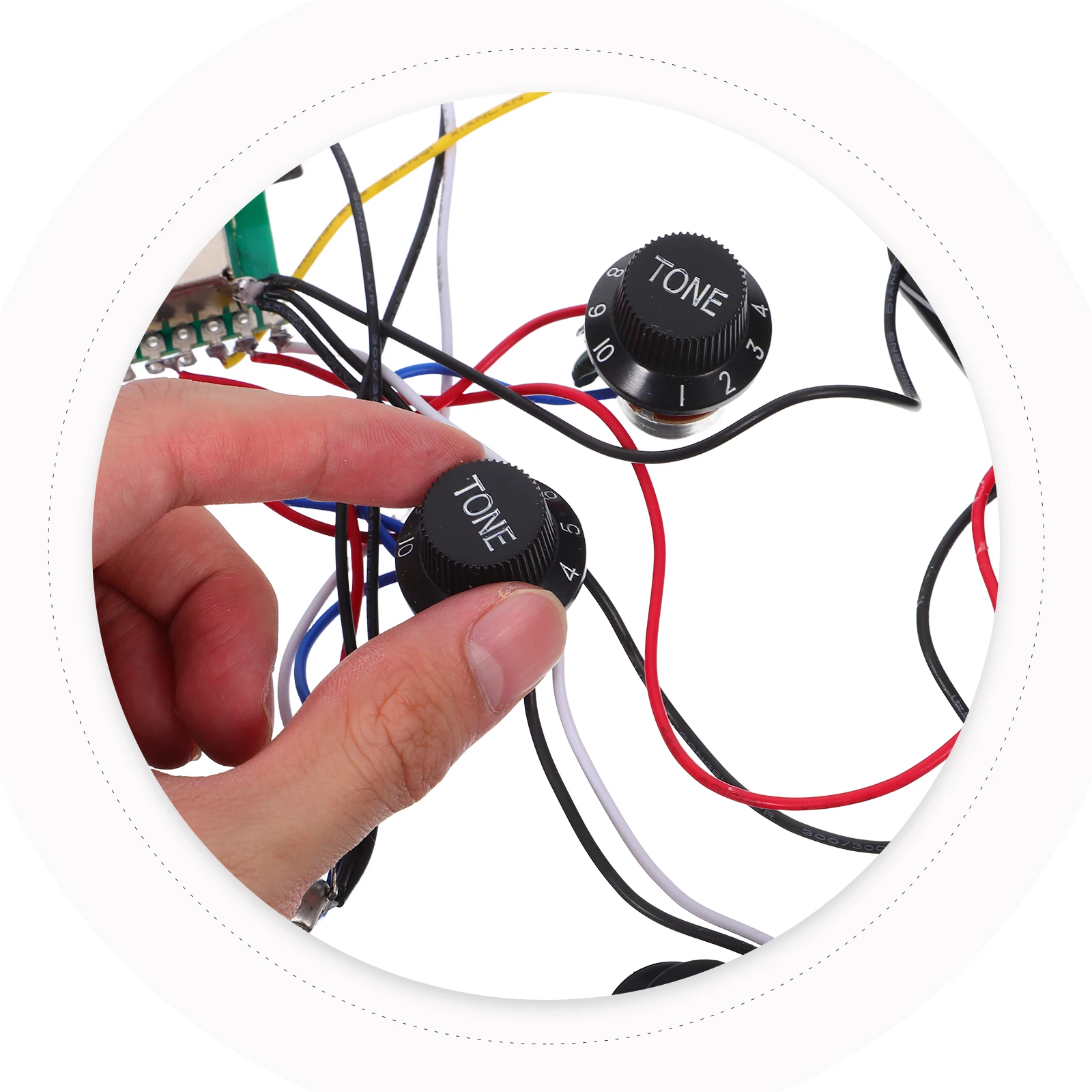 

Single Coil Electric Guitar Neck Pickup Plastic Bobbin Accessory 500k Potentiometer Volume Tone Knob Guitar Sound Pickup Kit