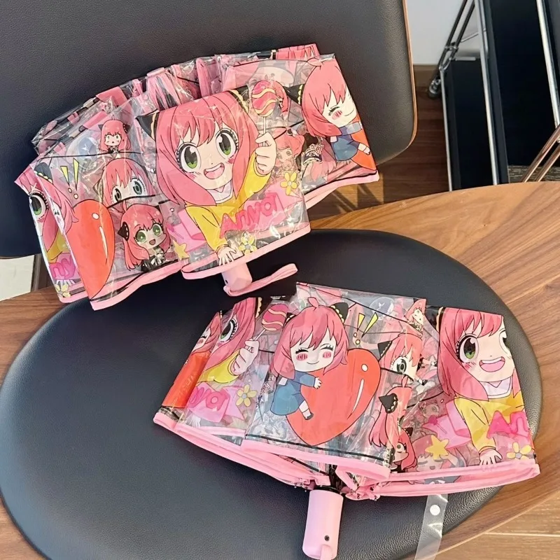 تجسس × فاميلي أنيا فورجر أنيمي الكرتون ثنائي الأبعاد مظلة شفافة كاملة الإبداعية شخصية مظلة قابلة للطي بالجملة